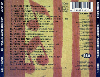 John Lee Hooker : The Legendary Modern Recordings (CD, Comp, Mono)
