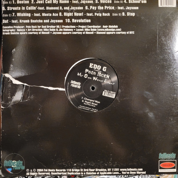 Ed O.G Featuring Pete Rock : My Own Worst Enemy (2xLP, Album)