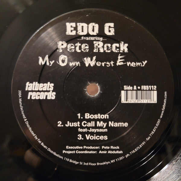 Ed O.G Featuring Pete Rock : My Own Worst Enemy (2xLP, Album)