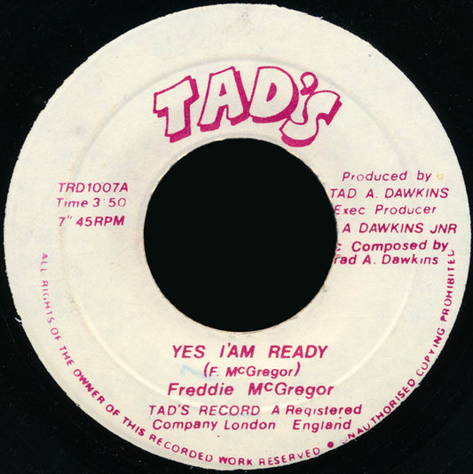 Freddie McGregor : Yes I'am Ready (7")
