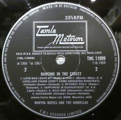 Martha Reeves & The Vandellas : Dancing In The Street (LP, Comp, Mono)