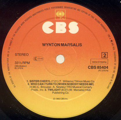 Wynton Marsalis : Wynton Marsalis (LP, Album)
