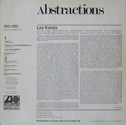Lee Konitz : Abstractions (LP, Album, RE)