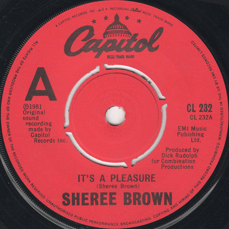 Sheree Brown : It's A Pleasure (7")