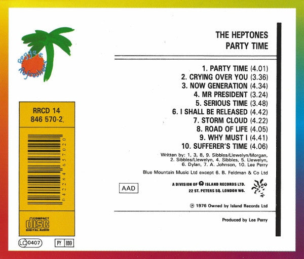 The Heptones : Party Time (CD, Album, RE)