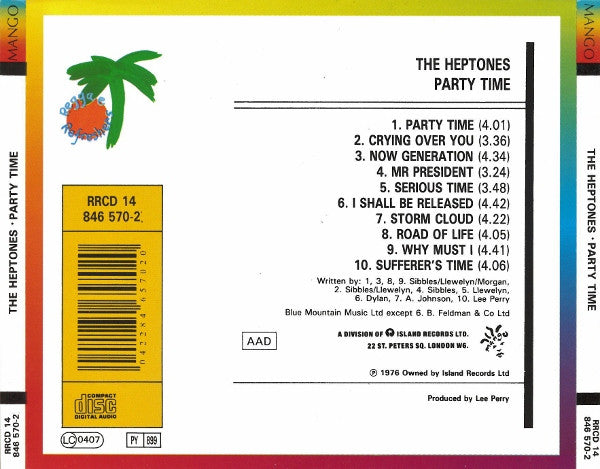 The Heptones : Party Time (CD, Album, RE)