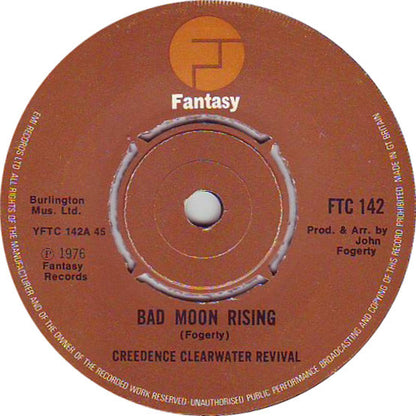 Creedence Clearwater Revival : Bad Moon Rising / Proud Mary / Green River (7", EP, Single)