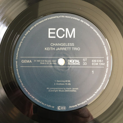 Keith Jarrett Trio : Changeless (LP, Album)