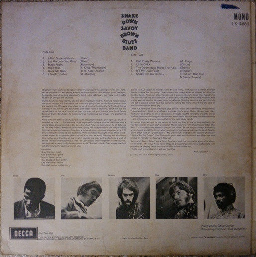 Savoy Brown : Shake Down (LP, Album, Mono)