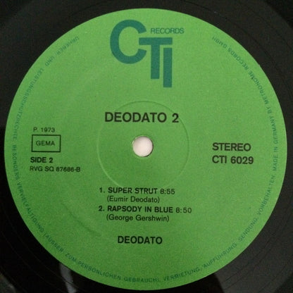 Eumir Deodato : Deodato 2 (LP, Album, Gat)