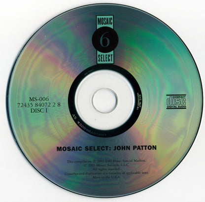 John Patton : Mosaic Select (Box, Comp, Ltd, Num + 3xCD)