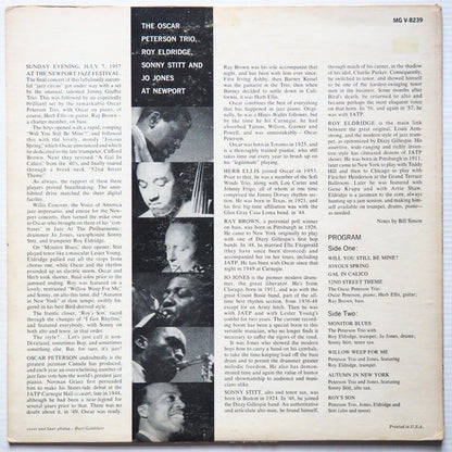 The Oscar Peterson Trio With Roy Eldridge / Sonny Stitt & Jo Jones : The Oscar Peterson Trio At Newport (LP, Album, Mono)