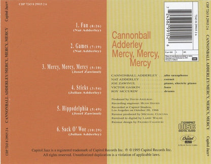 The Cannonball Adderley Quintet : Mercy, Mercy, Mercy! (Live At "The Club") (CD, Album, RE)