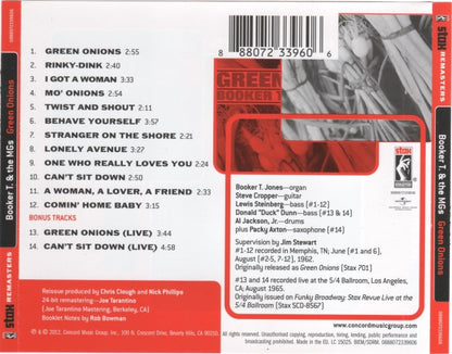 Booker T & The MG's : Green Onions (CD, Album, RE, RM)