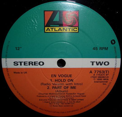 En Vogue : Don't Go (12", Single)