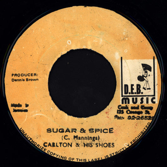 Carlton And The Shoes, D.E.B. Music Players : Sugar & Spice / Sugar Bun (7")