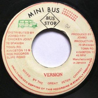 Bobby Ellis : Mini Bus Rock (7")