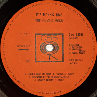 Thelonious Monk : It's Monk's Time (LP, Album)
