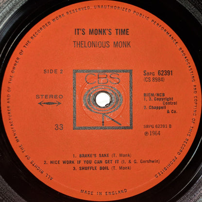 Thelonious Monk : It's Monk's Time (LP, Album)