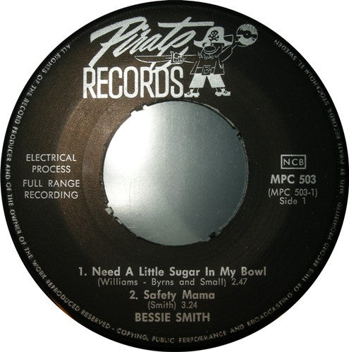 Bessie Smith : Need A Little Sugar In My Bowl (7", EP)