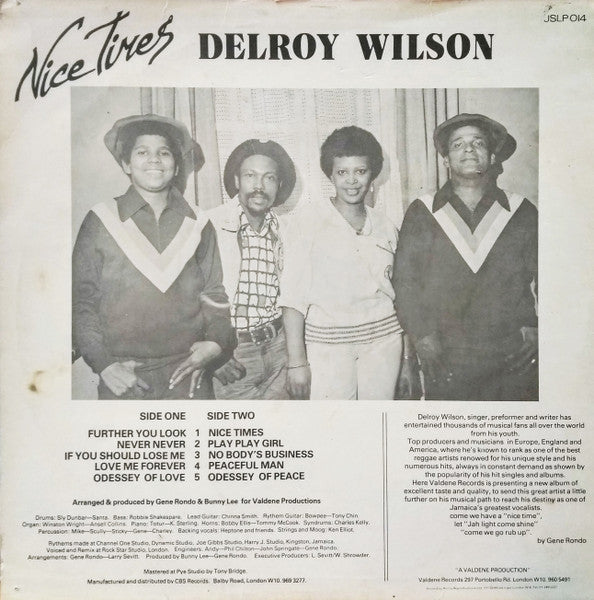 Delroy Wilson : Nice Times (LP, Album)