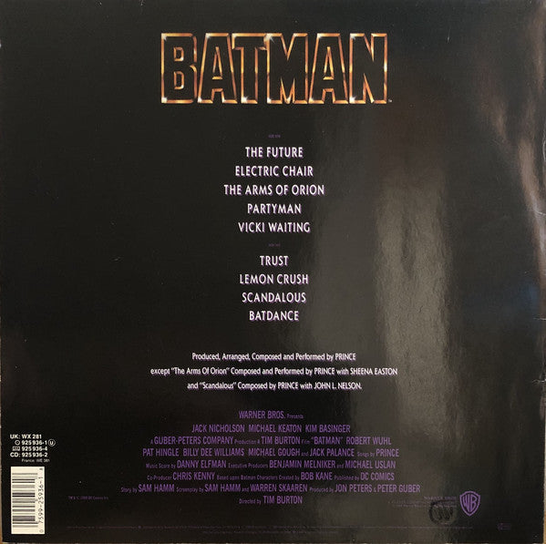 Prince : Batman™ (Motion Picture Soundtrack) (LP, Album, Tel)