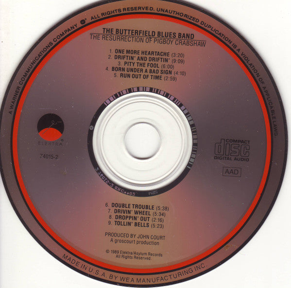 The Paul Butterfield Blues Band : The Resurrection Of Pigboy Crabshaw (CD, Album)