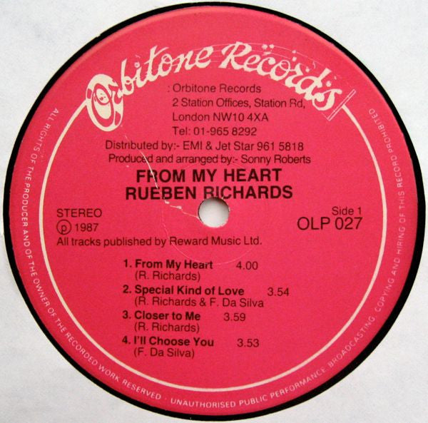 Reuben Richards : From My Heart  (LP, Album)
