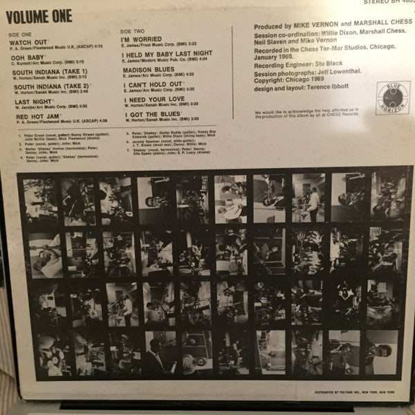 Fleetwood Mac, Otis Spann, Willie Dixon, Walter Horton, J.T. Brown, Buddy Guy, David "Honeyboy" Edwards, S.P. Leary : Blues Jam In Chicago - Volume One (LP, Album, Mon)