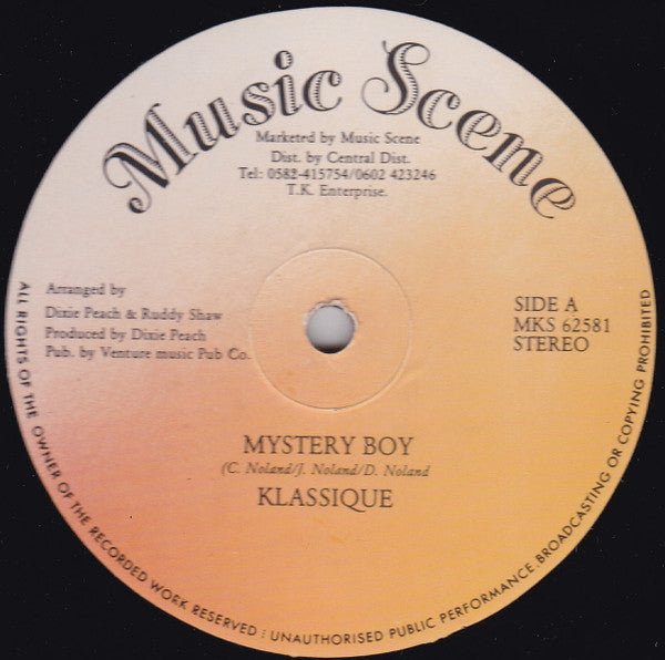 Klassique (2) : Mystery Boy / Mystery (12")
