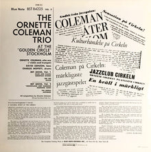 The Ornette Coleman Trio : At The "Golden Circle" Stockholm - Volume Two (LP, Album, RE)