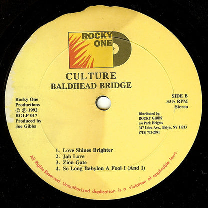 Culture : Baldhead Bridge (LP, Album, RE)