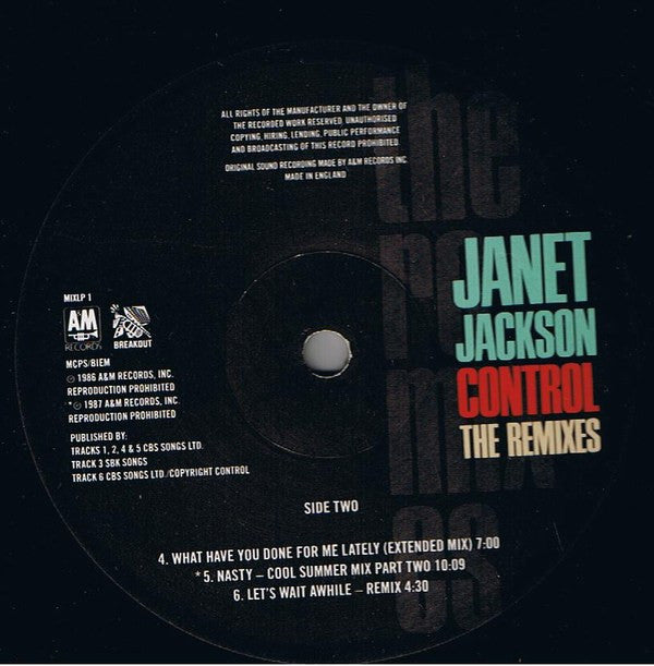 Janet Jackson : Control - The Remixes (LP, Comp)