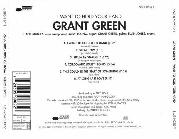 Grant Green : I Want To Hold Your Hand (CD, Album, RE)