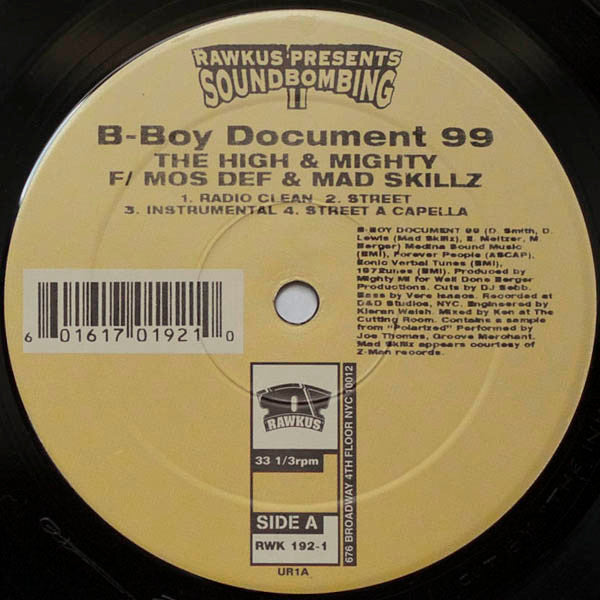 The High & Mighty / Reflection Eternal : B-Boy Document 99 / Chaos (12")