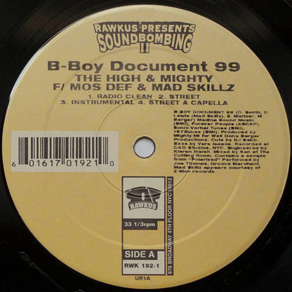 The High & Mighty / Reflection Eternal : B-Boy Document 99 / Chaos (12")