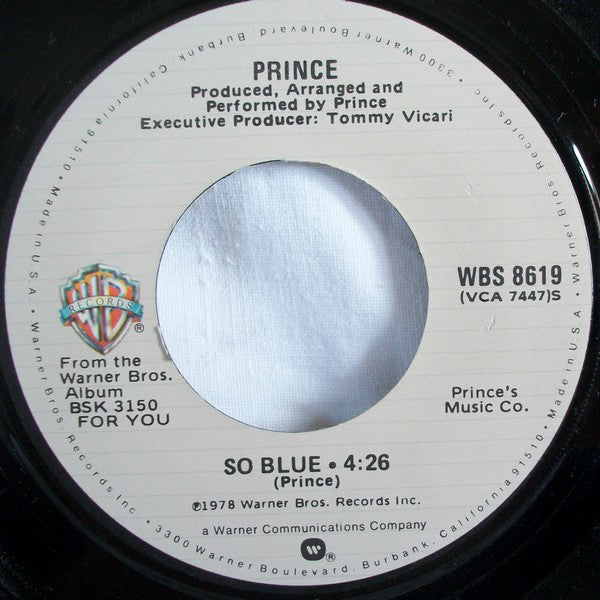Prince : Soft And Wet (7", Single, Win)