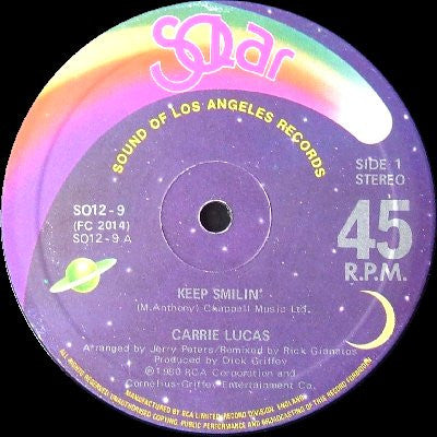 Carrie Lucas : Keep Smilin' (12")
