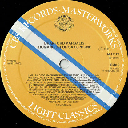 Branford Marsalis : Romances For Saxophone (LP, Album)