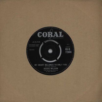 Jackie Wilson : My Heart Belongs To Only You / The Way I Am (7", Single)