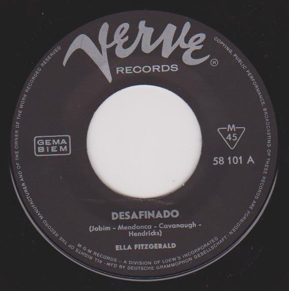 Ella Fitzgerald : Desafinado (7", Single)