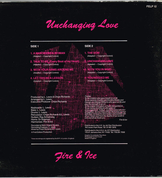 Fire And Ice (6) : Unchanging Love (LP, Album)