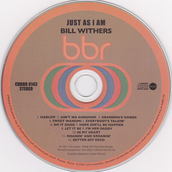 Bill Withers : Just As I Am (CD, RE, RM)