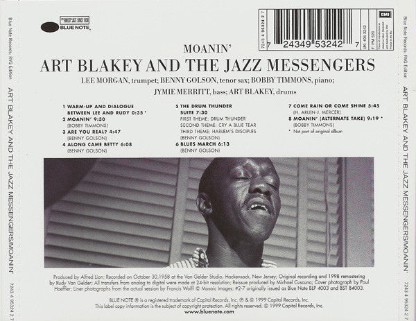 Art Blakey & The Jazz Messengers : Moanin' (CD, Album, RE, RM)