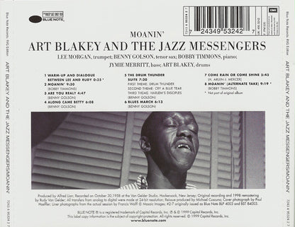 Art Blakey & The Jazz Messengers : Moanin' (CD, Album, RE, RM)