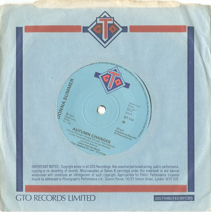 Donna Summer : Love's Unkind (7", Single, Pap)