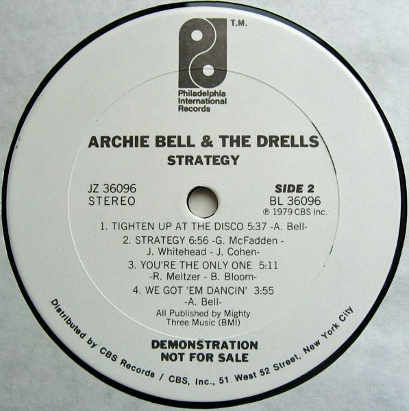 Archie Bell & The Drells : Strategy (LP, Album, Promo)