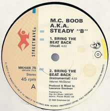 MC Boob A.K.A. Steady B : Bring The Beat Back / Yo Mutha (12")