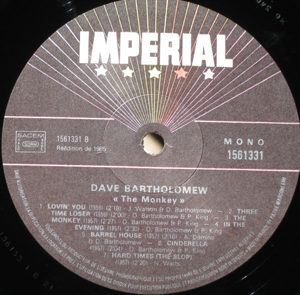 Dave Bartholomew : The Monkey (LP, Comp, Mono)
