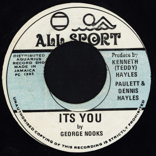 George Nooks : Its You (7")